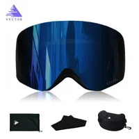 OTG Ski Goggles Snowboard Máscara para hombres Mujeres Esquí Eyewear UV400 Protección de nieve sobre gafas Adulto Doble anti-niebla cilíndrico 220110
