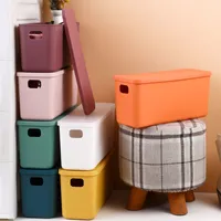 Box With Lid Underwear Toy Ties Socks Snack Shorts Cosmetic Plastic Home Desktop Office Bathroom Storage Organization