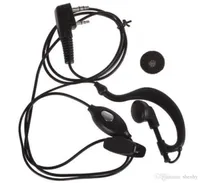 2-Pin-Hörer-Headset PTT mit Mikrofon Walkie Talkie-Ohrhaken-Interphone-Kopfhörer für Baofeng UV5R plus BF-888S ähm
