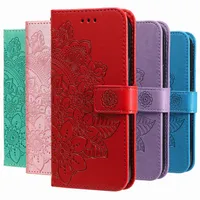 3D Flower Wallet Phone Case For Xiaomi Redmi Note 11 10S 9 Pro Redmi 10 9A 9C 9T 8A K30 K40 Leather Holder Flip Satnd Full Cover