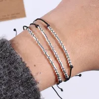 Charm Bracelets I Love You Friendship Morse Code Dainty Beaded Bracelet With Secret Message For Women Men Jewelry Adjustable Gifts1