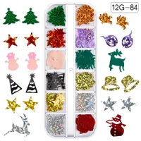 Голографический блеск Рождественские ногтей Sequins Santa Claus Xmas Tree Laser 3D хлопья Paillette Gel маникюр звезды снежинки ногтей искусства украшения