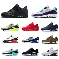 Nike Air max 90 Running shoes For Men shoes Koşu Ayakkabı Kadınlar Için Spor Eğitmen Mesh Deri Tasarımcı Yastık Yüzey Nefes EUR 36-45