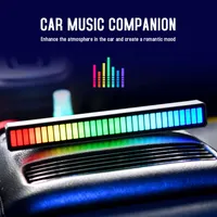 Luz de control de sonido de coche RGB de música activada por voz Rhythm Lámpara ambiental con decoración casera de 32LED 40LED