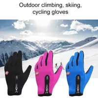 Dokunmatik ekran rüzgar geçirmez açık spor eldiven erkekler kadın kış polar termal sıcak koşu eldivenleri kayma anti-kayma siklin