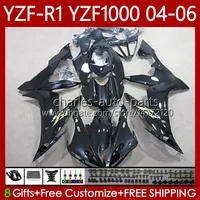 Yamaha YZF-R1 YZF-1000 YZF R1 1000 CC 2004-2006 Üstyapı 89NO.51 YZF R1 1000CC YZFR1 04 05 06 YZF1000 2004 2005 2006 Glass Siyah OEM Fuarlar Kiti