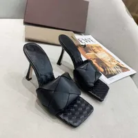 s shoes Fashion high heels Square toe Sandal LIDO SANDALS IN NAPPA Weave sliders Wedding women pumps Kxl Bottegas Venetas