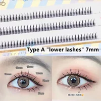 False Eyelashes A Shape Lower Lashes Bottom Spikes Lash 3Lines Silk Cashmere C Curl Extension Volume Eyelash Tray