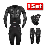Jaquetas de Motocicleta Moto Cobertura Proteção de Armadura Motocross Jaqueta Com Pescoço Protetor Para O Verão Preto Fato