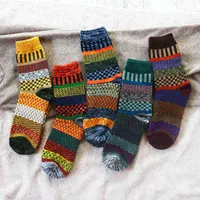 Winter Men&#039;s Thick Warmth Harajuku Retro Fashion Casual Wool High Quality Socks Cheap Wholesale