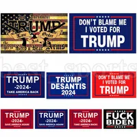 Trump 2024 bayrak Amerika Birleşik Krallık Yine Büyük Yine ABD Başkanlık Seçimi Afişler 2. Değişiklik Vintage Amerikan Bayrakları ZZA3421 Deniz Yoluyla Gönder