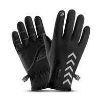 Gants de ski Loogdeel Snowboard Windproofroproofroproof Cold and Warm Night Reflection Five Finger Screen Full Glove