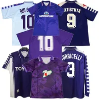 Retro Classic Fiorentina Fotbollsträngar 1989 1990 91 92 93 94 95 96 97 98 99 2000 Batistuta R.Baggio Dunga Retro Fotbollskjorta
