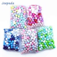 JOEPEADA 300PCS / Lots 12mm rond Silicone Beads Beads Food Grade Rongeurs pour Collier bébé DIY Teter 210909