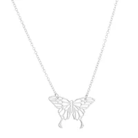 Hollow Butterfly Hanger Neckkace Gold Chains Rvs Butterflies Kettingen Damesmode Sieraden Gift 826 Q2