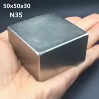 1 шт. N52 50x50x30 мм Блок сильных редкоземельных неодимовых магнитов 50 * 50 * 30 постоянный сверхмощный неодимовый магнит