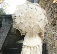 Cotton parasols embroidery Antique lace umbrella for wedding bride & bridesmaid photo props 12pcs lot fast shipping wholesales