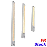 FR Stock Scale a LED 160 LED Scale Noth Light PIR wireless PIR Rilevamento del movimento Armadio sotto Cabinet Lights USB Batteria ricaricabile