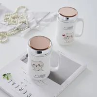 Mugs Ceramic Water Cup Female Student Mug Coffee Couple Large Capacity Office Single 450ml Christmas Travel