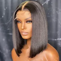 Lace Wigs Short Bob Wig 13x4 Straight Front Human Hair For Black Women 4x4 Brazilian Natural Pre Plucked Baby