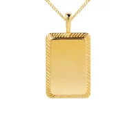 Gemnel minimalista jóias banhado a ouro 925 Sier gravura personalizada Signet mulheres colar
