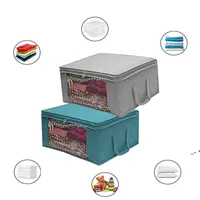 NewQuilt 스토리지 박스 가방 접이식 먼지 습기 증명 옷 가방 2 색 가정 주최자 바구니 바구니 고품질 지퍼 EWE5272