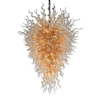 Luxury Design Gold Color Blown Glass Lamp Hand-Blown Glass Chandelier Lamps Suspension Luminaire Hanging lighting