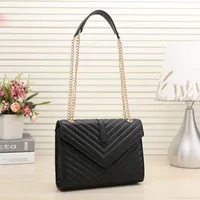 2021 luxurys designers bags tote handbag PU leather classic ladies lock shoulder bag 6 colors gold chain 3 models