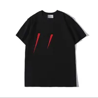 S-5XL Prestiżowy Drukowanie Wzór Męski T Shirt Larget Size Luźna Moda Osobowość Mężczyźni Design Koszulki Damskie Krótkie Wysokiej Jakości Czarny I WHI