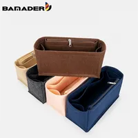 BAMADER Fits Brand Women&#039;s Bags Insert Bags Felt Cloth Travel Portable Organizer Cosmetic Bag Girl Storage Toiletry Liner Bags 210923