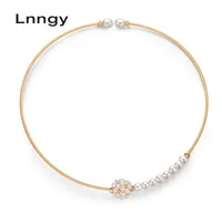 Lnngy 2020 г. 14K Gold заполнено 11,5 см натуральные пресноводные элегантные ожерелье жемчужины желтых женских ювелирных украшений подарки