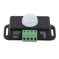DC 12V 24V 8A Automatic Adjustable PIR Motion Sensor Switch IR Infrared Detector Lights Switches Module for LED Strip Lighting Lamp