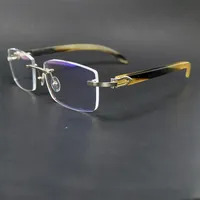 Buffalo Horn Eyeglasses Mottled Genuine Buffs Carter Optical Frames Fashion Mens Accessories Rimless Vintage Luxury Eyewear