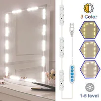 LED Makeup Light Kit Eitelkeitslichter Berühren Sie dimmbare Spiegellampen Hollywood Beleuchtung für Wand, Schminktisch Badezimmer