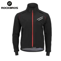 Rockbros Cycling Jackets Winter Windproof撥水反射率の高いジャケット暖かいマウンテンバイク長さカフ男性女性ジャージ