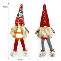 Clever Rabbit Christmas Decoration Enamel Doll Red and White Cloth Gift Bag Shape Santa Claus Doll Holiday Decorations