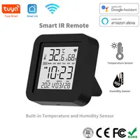Smart Home Control Tuya Wifi Remote Remote مع جهاز استشعار الرطوبة في درجة الحرارة للتلفزيون AC يعمل Alexa، Google Yandex