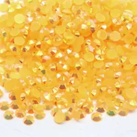 XULIN Flat Back Resin Rhinestone 2mm 3mm 4mm 5mm 6mm Jelly Orange Ab Round Stones Crystals Non Hot Fix Strass For Clothing Accessory
