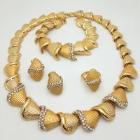 Boucles d'oreilles Collier Zuodi Dubai Gold Coloré Crystal Bijoux Ensemble Marque Nigerian Mariage En Gros design Client design Custom African Beads