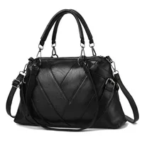 HBP Non-Brand Measuring fashion hand-held bag soft leather color contrast large capacity versatile women&#039;s Single Shoulder F