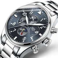 Os mais recentes 2021 Karneval Saphir Automatische Mechanische Uhr Männer Top Marke Luxus Uhren Leucht Armbanduhr C8764G-11 relógios de pulso
