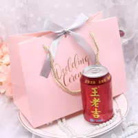 Envoltura de regalo 20pcs Ceremonia de boda Vintage Candy Box Bag Kraft Papel Cajas de chocolate Galletas Bolsas de mujer