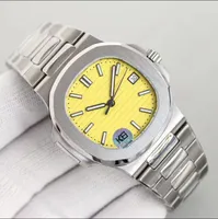 【code: OCTEU06】2020 relojes de los hombres automáticos de la correa de plata 5711 Hombres de acero azules mecánica Montre de luxe reloj de pulsera