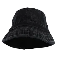 ワイドブリム帽子1ピースバケツハットコットンレトロデニムキャップ夏Sun屋外用帽子