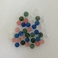 Quartz Terp Dab Pearl 스핀 볼 스피닝 비드 물 담뱃대 6mm 8mm 다채로운 레드 블루 그린 레드 맨 손잡이 유리 봉지