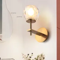 Wall Lamp Modern Crystal Lights Sconces Nordic LED Light Luxury Glass Lamps Beside Bedroom Stairs Fixtures