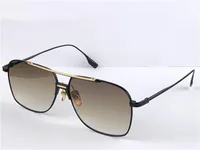 패션 디자이너 남성 여성 선글라스 금속 간단한 사각형 모양 안경 클래식 Avant-Garde 레저 스타일 최고 품질의 안티 - 자외선 상자