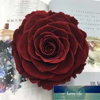 Decorative Flowers & Wreaths 1 PCS High Quality Preserved Flower Immortal Rose 9CM Diameter Mothers Day Gift Eternal Life Material Box Factory price expert design