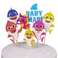 Shark Baby Dekoration Ornaments Väska Barn Gåvor Födelsedagstårta Klä upp