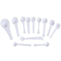 2021 new 1g 2.5g 3g 4g 5g 10g Plastic Scoops Spoons For Food/Milk/Washing Powder/Medcine White Measuring Spoon